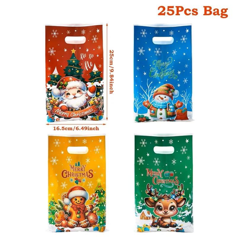 10/25/50pcs Christmas Gift Bags – Cute Santa Claus & Holiday Hand Bags - Image 8