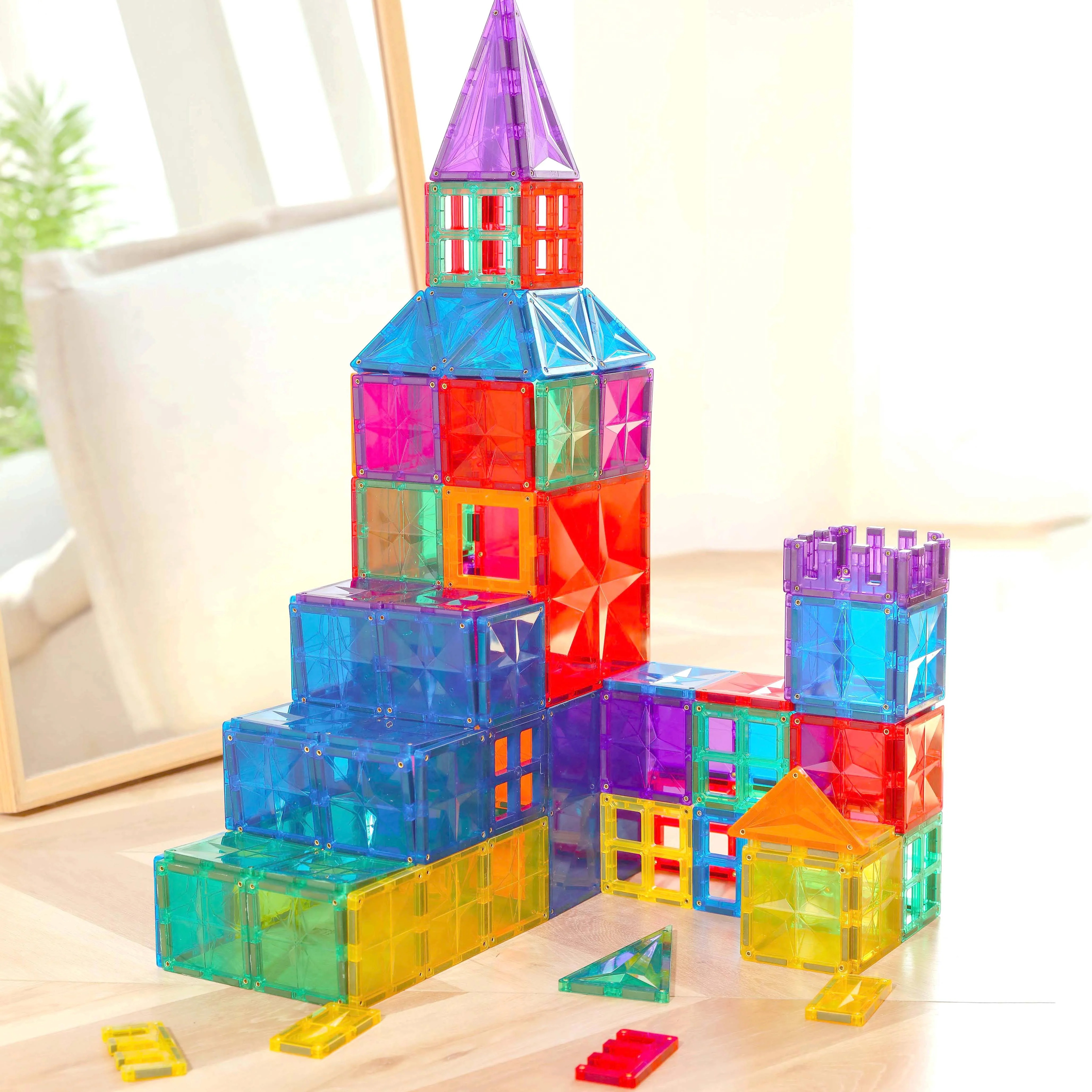 108-Piece Magnetic Building Blocks Set – 3D Educational Construction Toy for Kids - Image 3