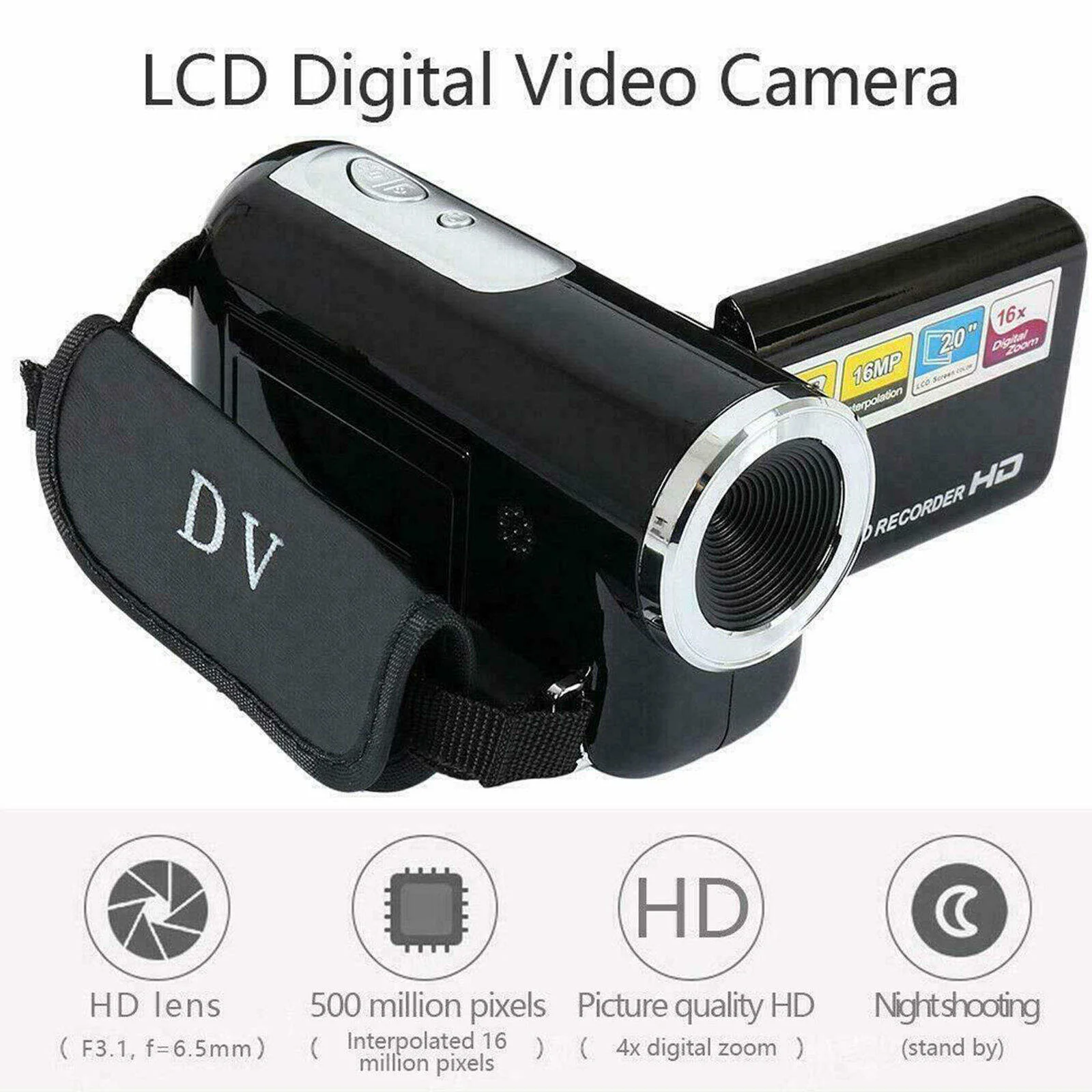 1080p Full HD Digital Camcorder with Rotating Screen - Image 9