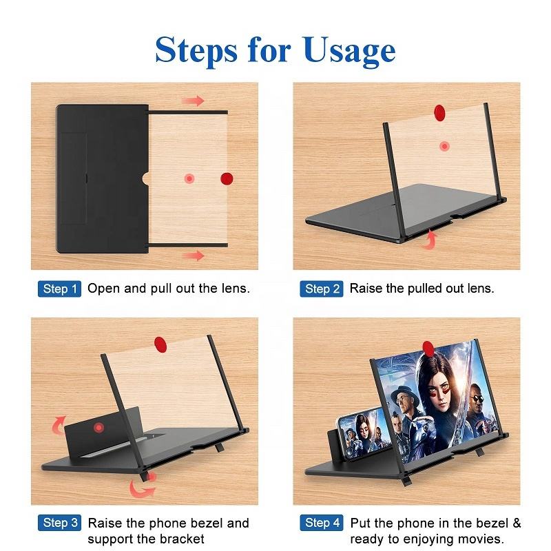 11-Inch 3D Mobile Phone Screen Magnifier with Folding Stand - Image 7