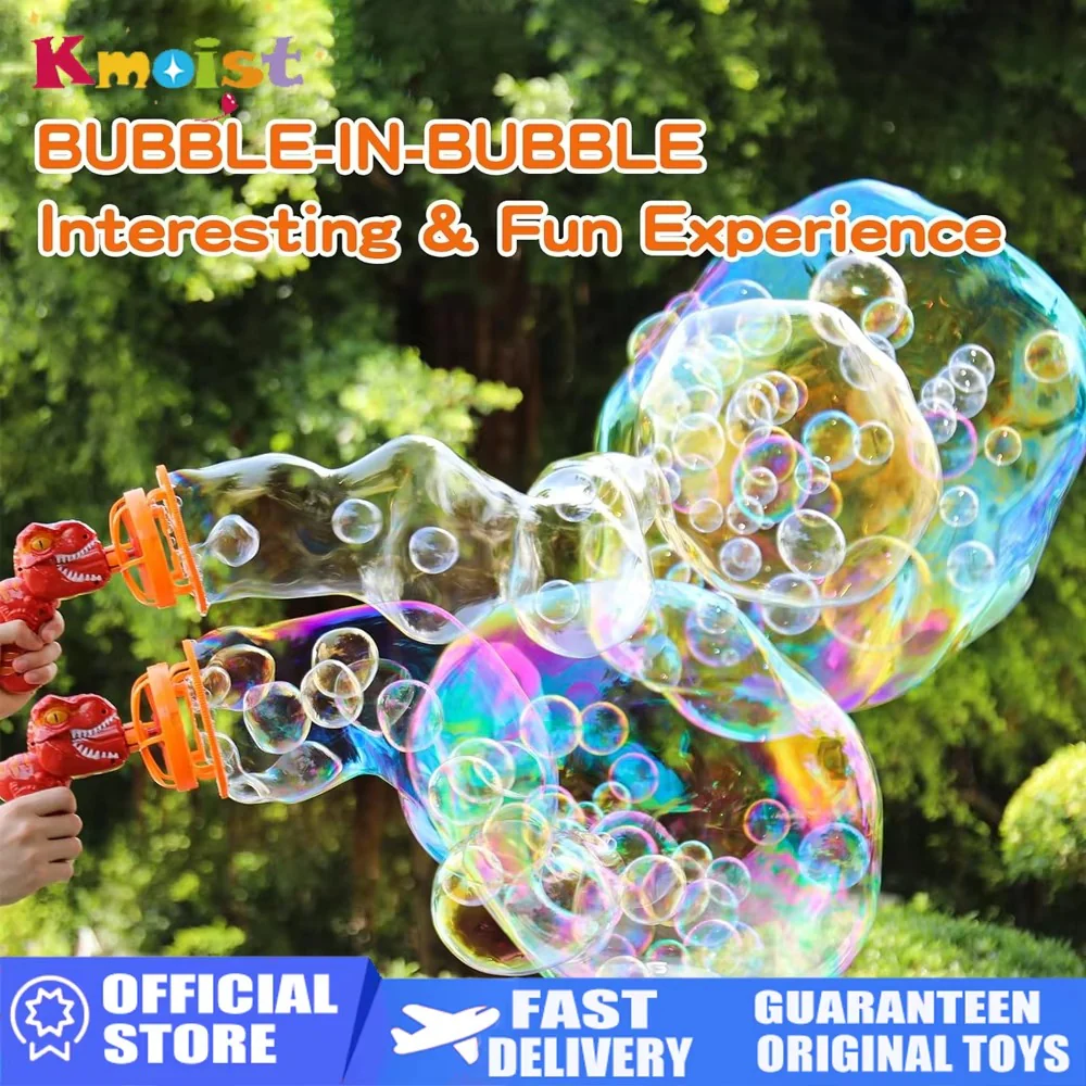 2 in 1 Electric Bubble Gun Toy Kids Fun Dinosaur - Image 4