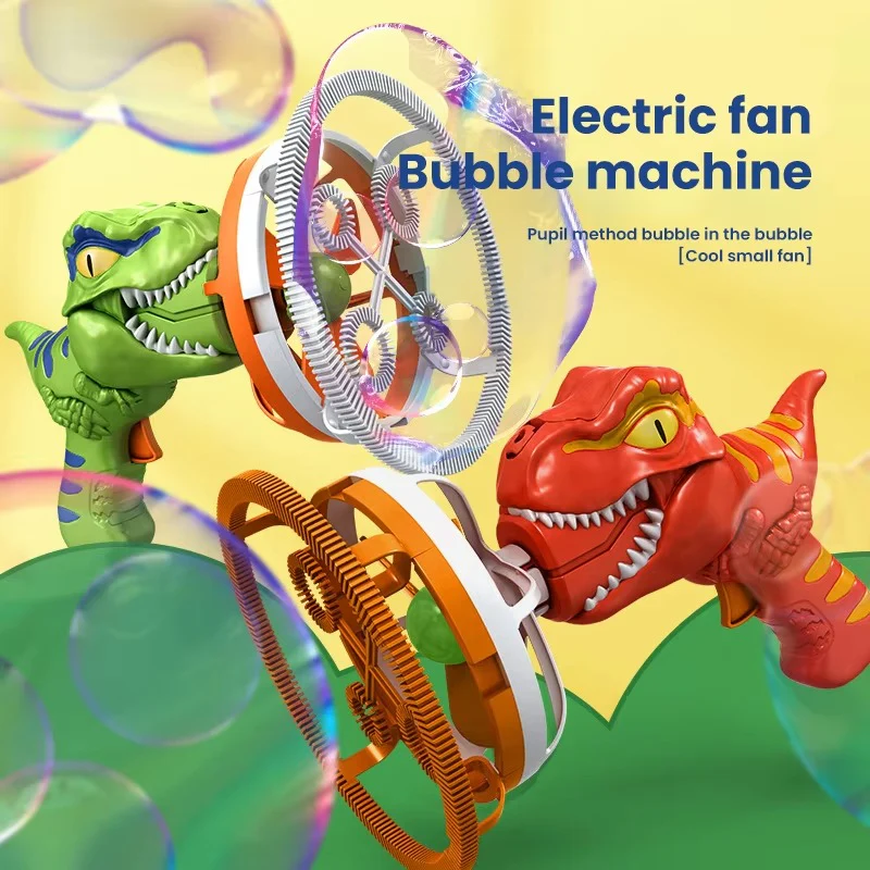 2 in 1 Electric Bubble Gun Toy Kids Fun Dinosaur - Image 6