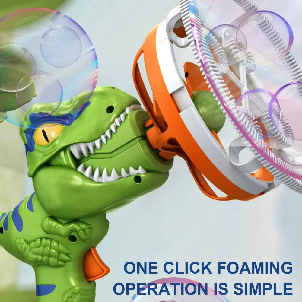 2 in 1 Electric Bubble Gun Toy Kids Fun Dinosaur - Image 9