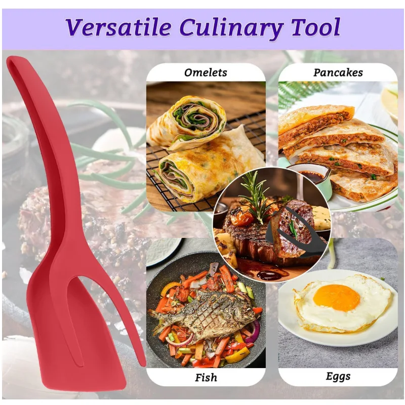 2-in-1 Spatula Tongs for Cooking - Image 3