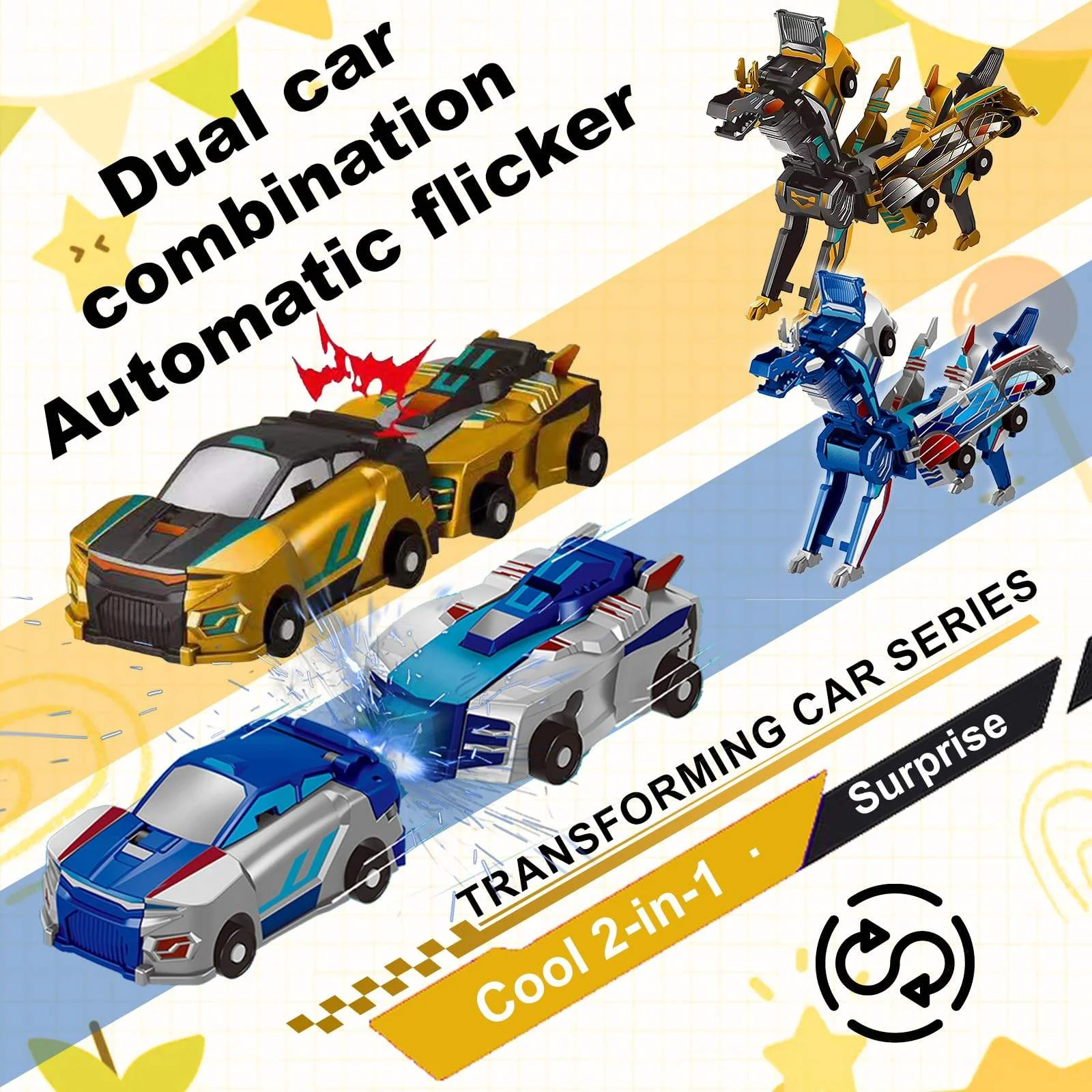 2-in-1 Transforming Robot Dragon Car Toy - Image 5