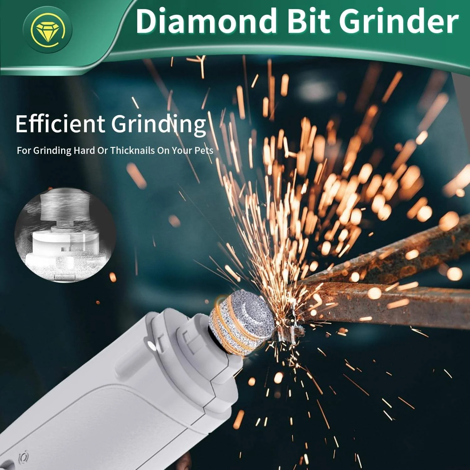 2-in-1 USB Rechargeable Dog Nail Grinder & Clipper with LED Light - Image 6