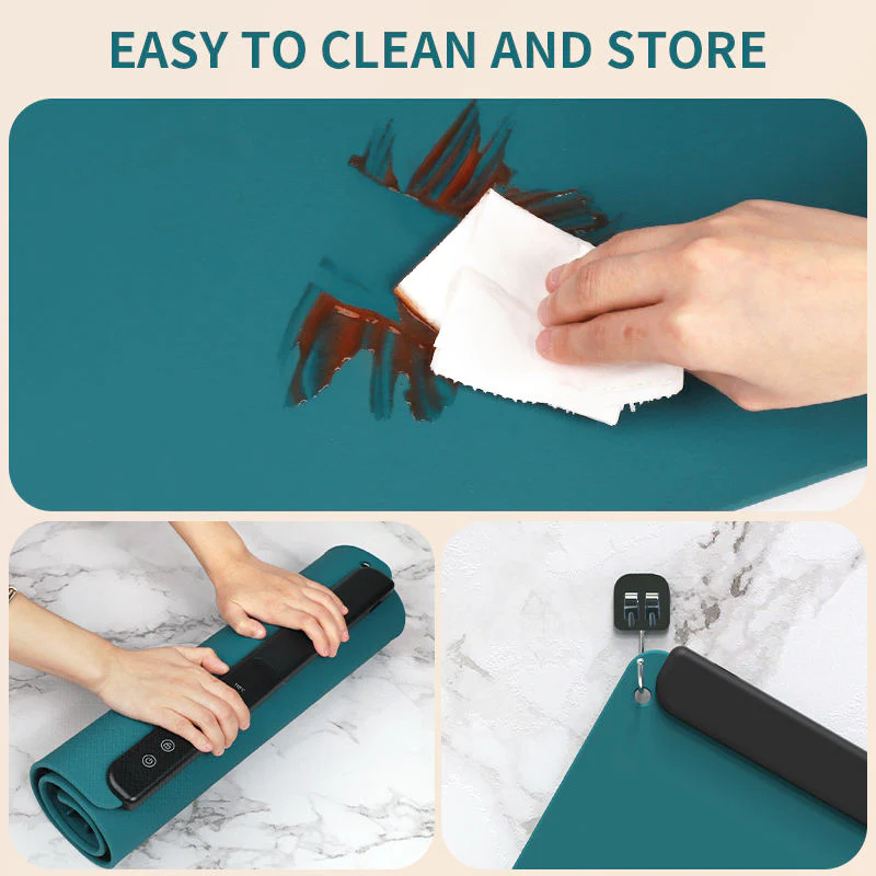 2025 Foldable Electric Food Warming Mat – Fast-Heating Silicone Warming Tray – Smart Temperature Control & Auto Shut-Off - Image 2