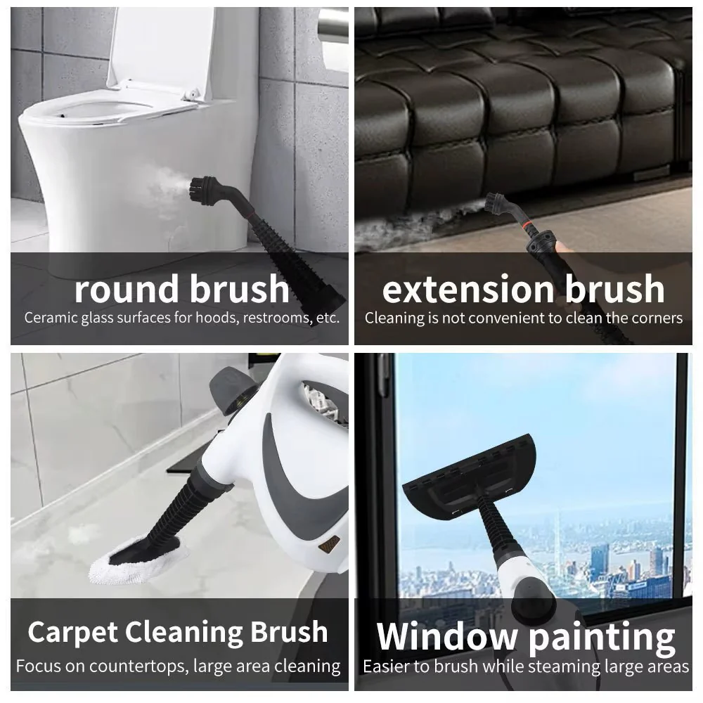2500W High-Pressure Handheld Steam Cleaner – Portable Deep Cleaning Steamer for Home, Kitchen, Tile Grout & Auto Detailing - Image 5