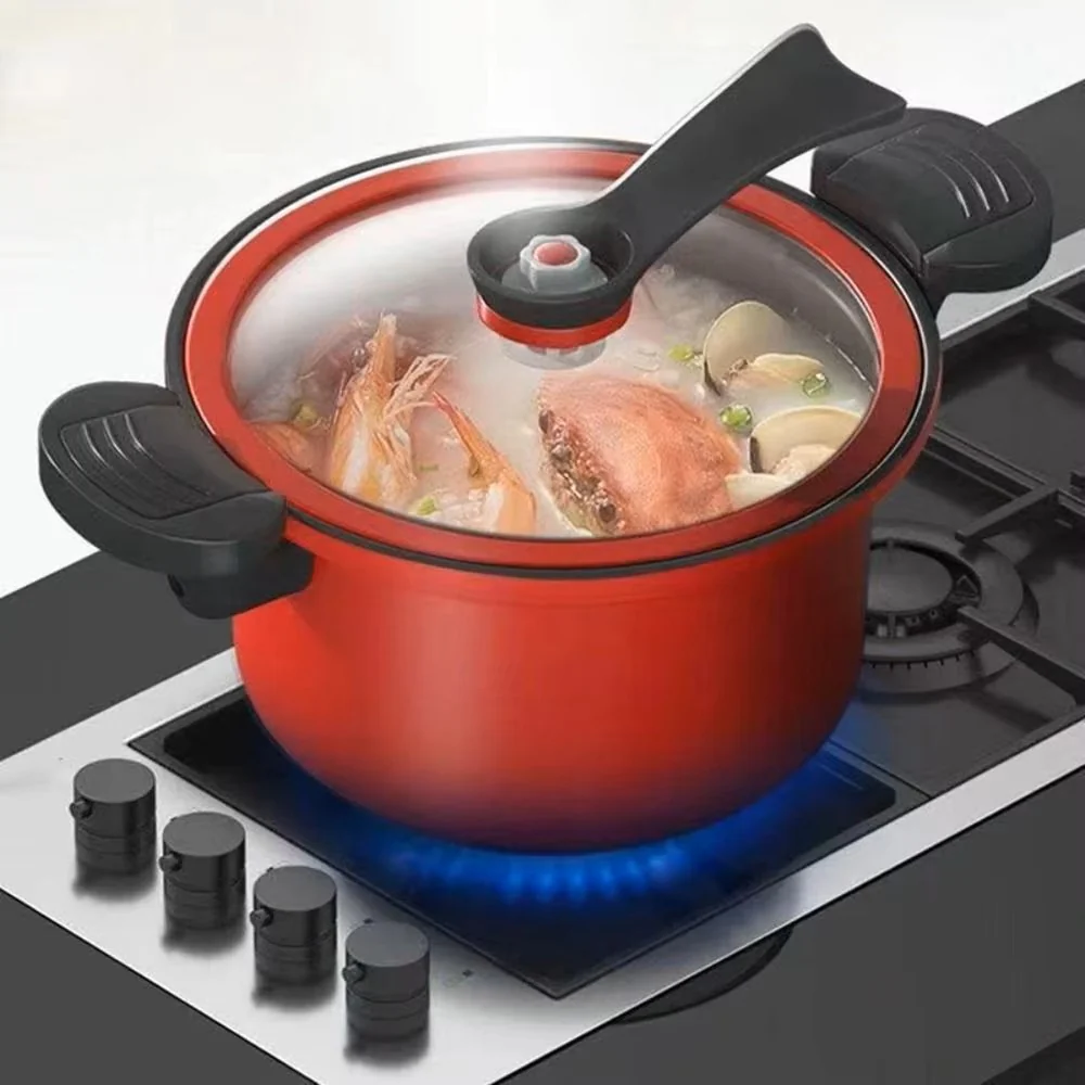 3.5L Non-Stick Micro-Pressure Stew Pot – Universal Soup & Meat Cooking Pot - Image 2