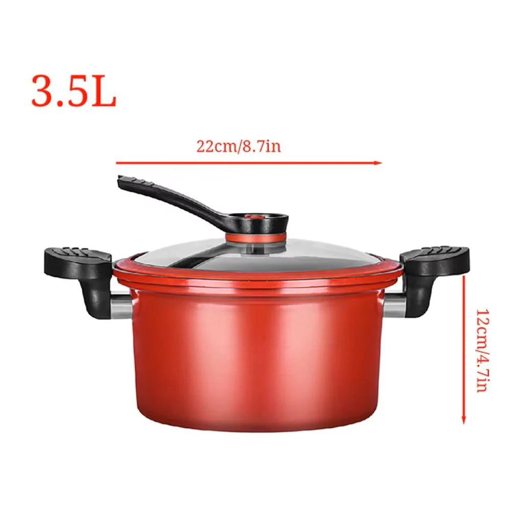 3.5L Non-Stick Micro-Pressure Stew Pot – Universal Soup & Meat Cooking Pot - Image 4