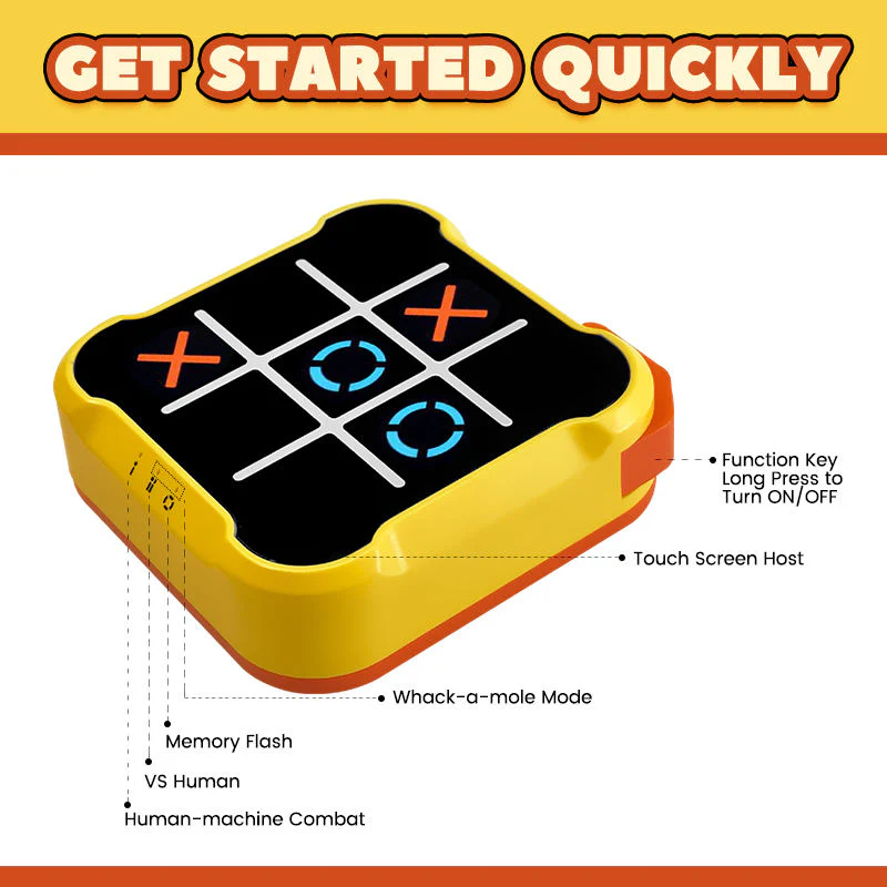 3-in-1 Classic Pocket Puzzle Game Console | Tic-Tac-Toe, Maze & Bolt - Image 4