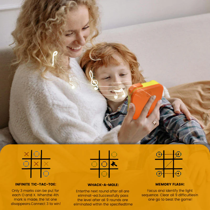 3-in-1 Classic Pocket Puzzle Game Console | Tic-Tac-Toe, Maze & Bolt - Image 6