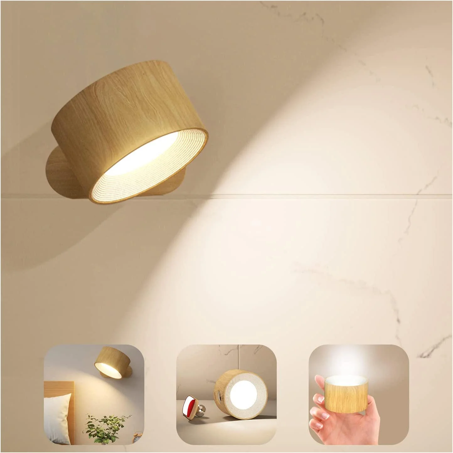 360° Magnetic Touch-Control LED Wall Sconce