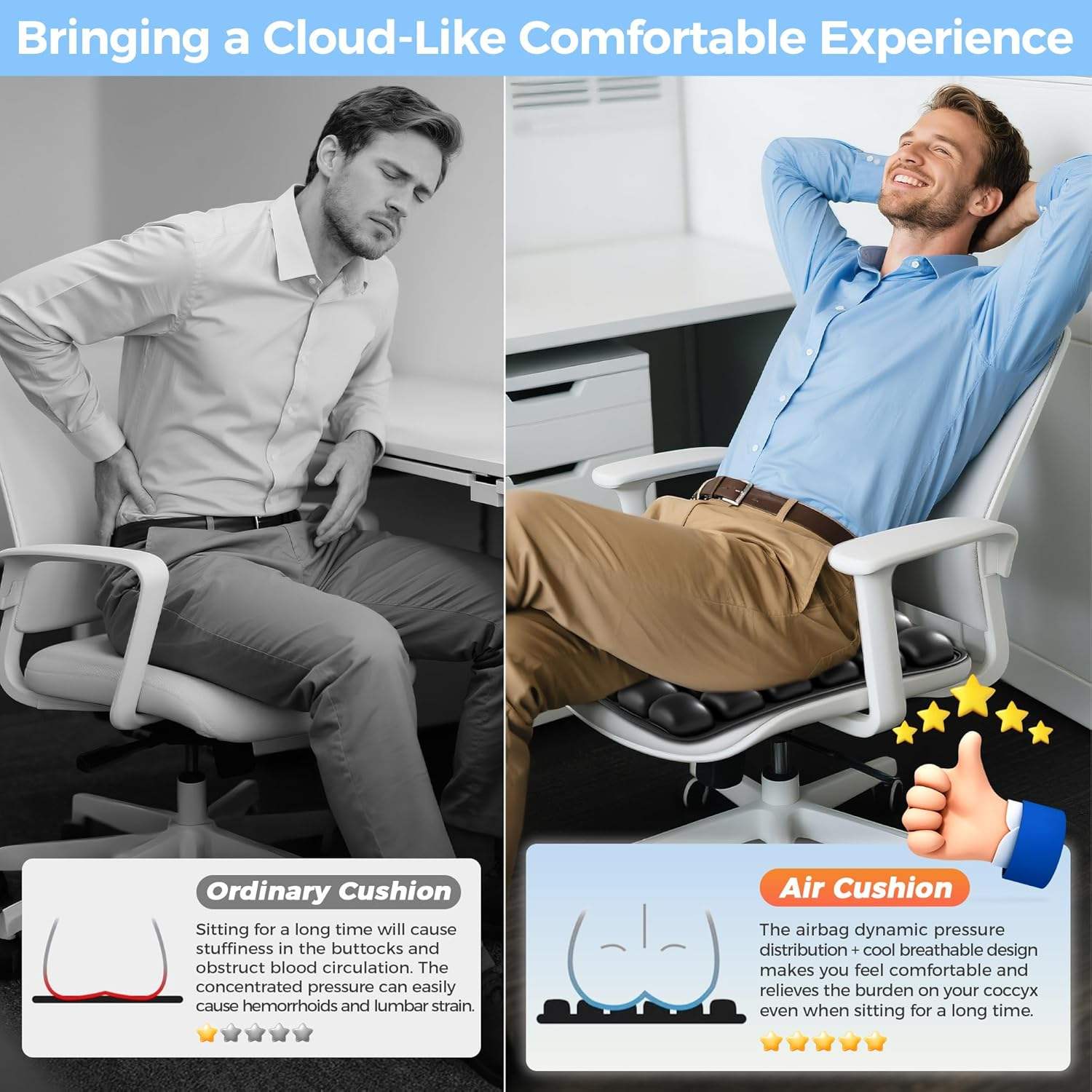 3D Air Cell Ergonomic Travel Cushion - Image 2