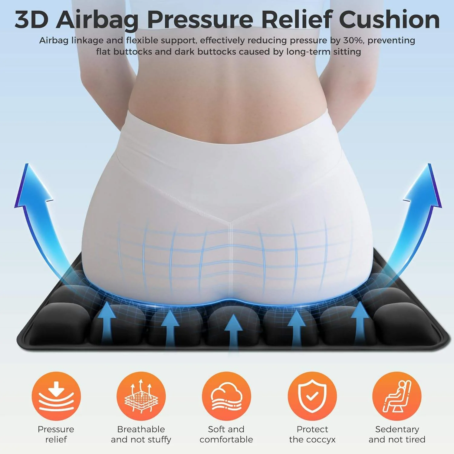 3D Air Cell Ergonomic Travel Cushion - Image 3
