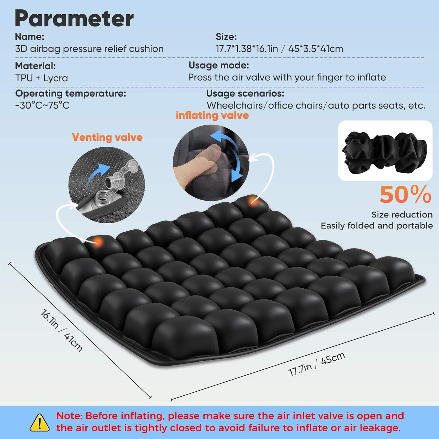 3D Air Cell Ergonomic Travel Cushion - Image 5