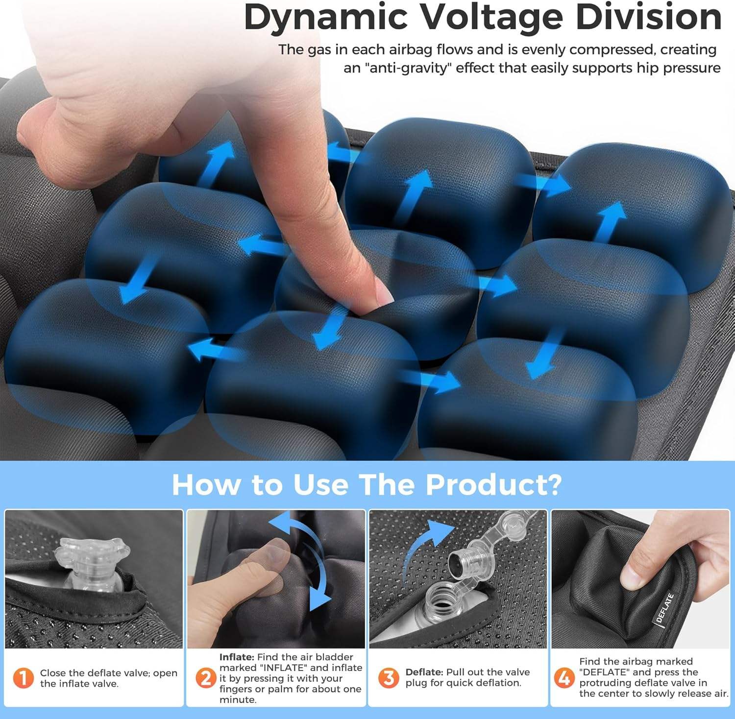 3D Air Cell Ergonomic Travel Cushion - Image 6