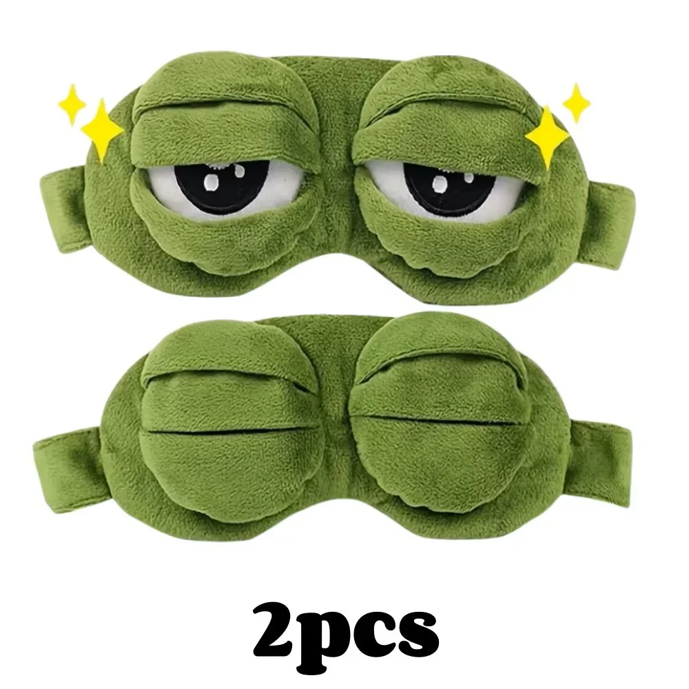 3D Frog Sleep Mask – Soft Natural Sleeping Eyeshade - Image 2