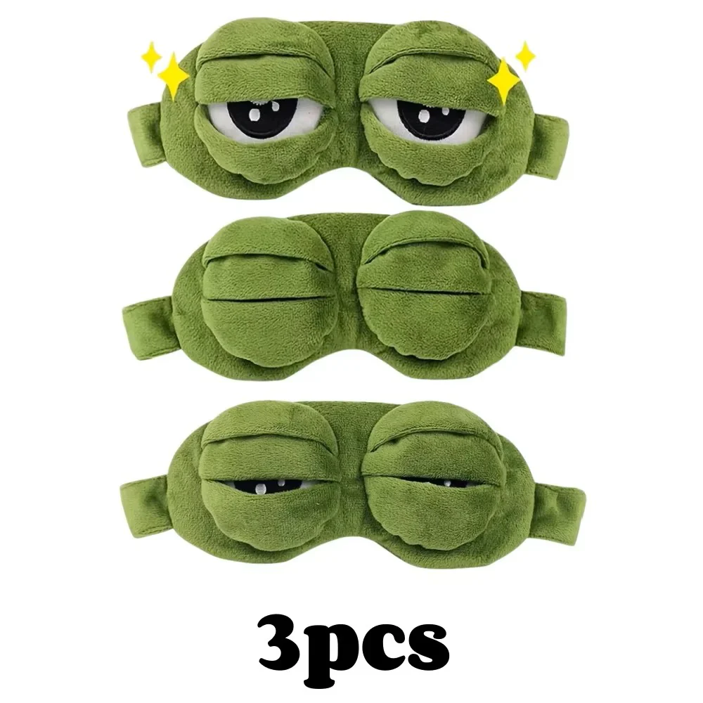 3D Frog Sleep Mask – Soft Natural Sleeping Eyeshade - Image 3