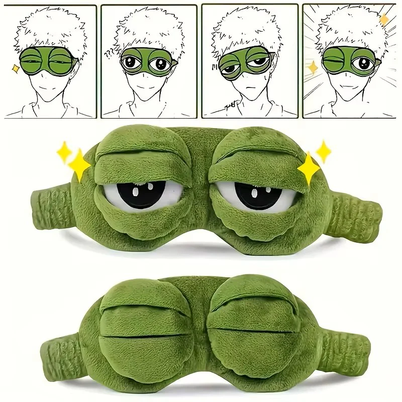 3D Frog Sleep Mask – Soft Natural Sleeping Eyeshade - Image 5
