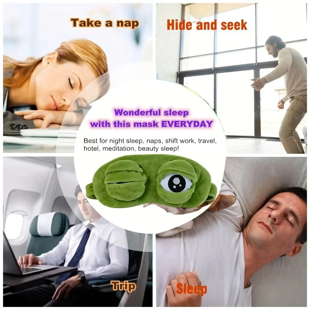 3D Frog Sleep Mask – Soft Natural Sleeping Eyeshade - Image 8