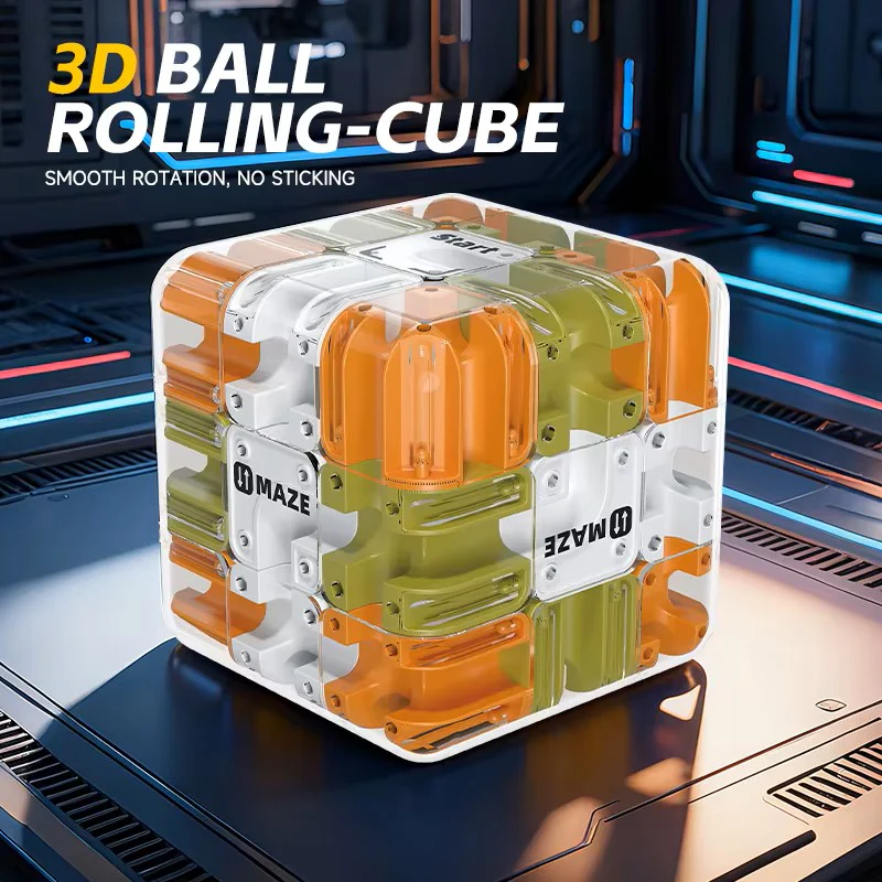3D Maze Magic Cube – Kids Labyrinth Puzzle Toy, Logical Thinking Intelligence Cube, Anti-Stress Fidget Game for Learning & Fun