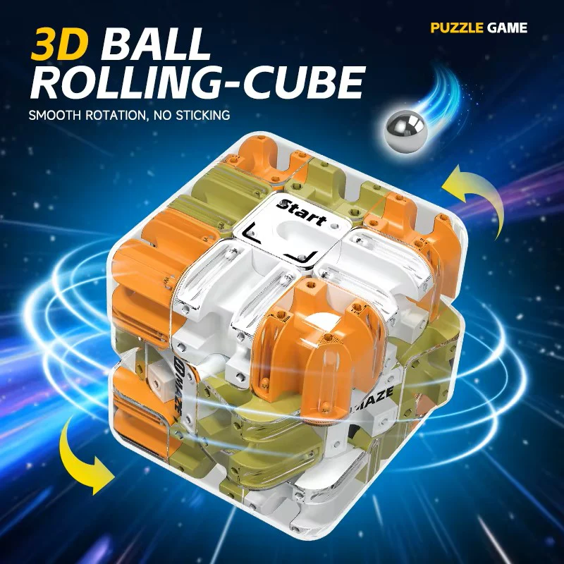 3D Maze Magic Cube – Kids Labyrinth Puzzle Toy, Logical Thinking Intelligence Cube, Anti-Stress Fidget Game for Learning & Fun - Image 2