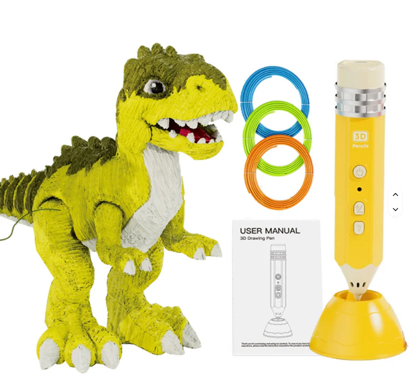 3D Printing Pen for Kids ā Low-Temperature Safe No-Burn Tip, Art Drawing & DIY Craft Pen Set with Filaments