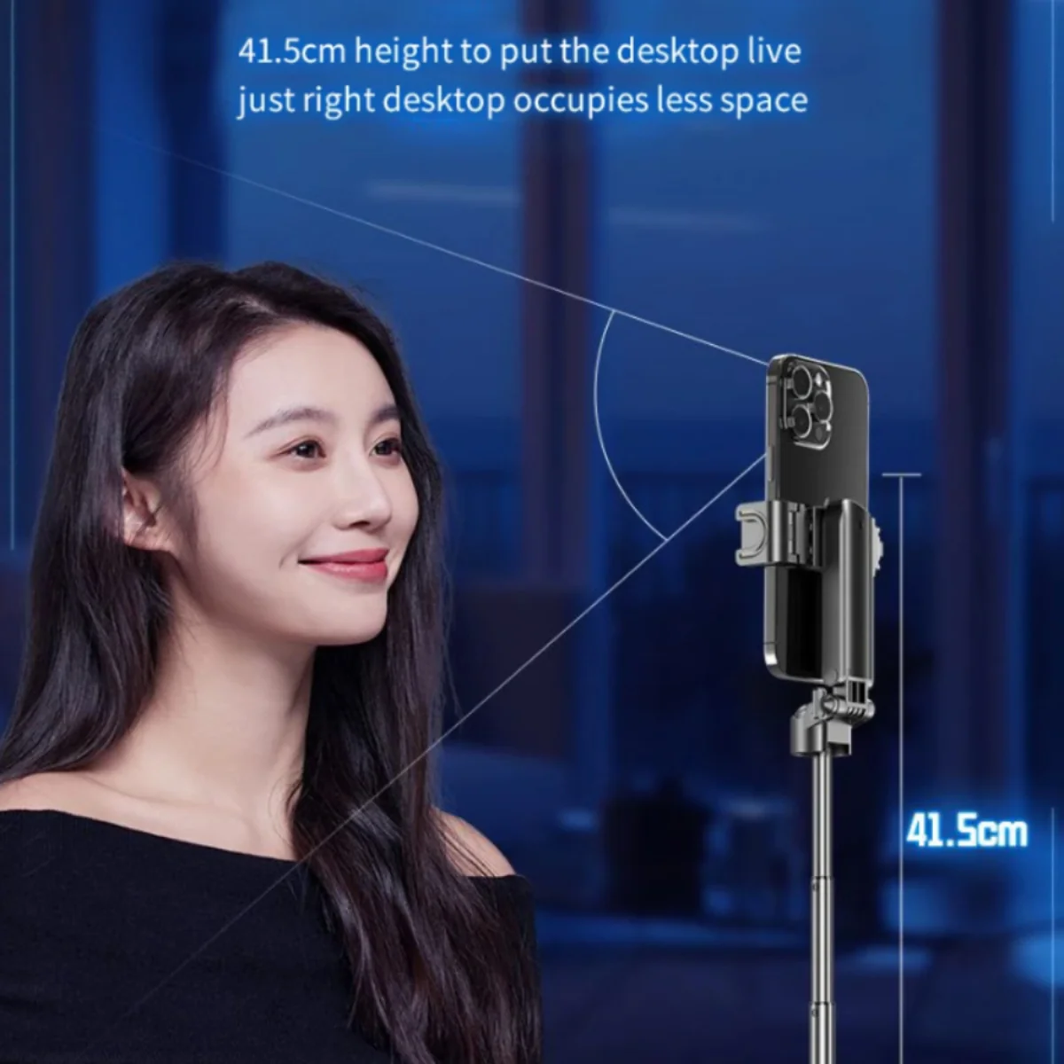 4-in-1 Extendable Selfie Stick Tripod with Detachable Remote - Image 3