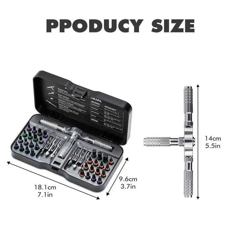 40-in-1 Ratchet Screwdriver Set with Magnetic Bits & Flexible Shaft - Image 6