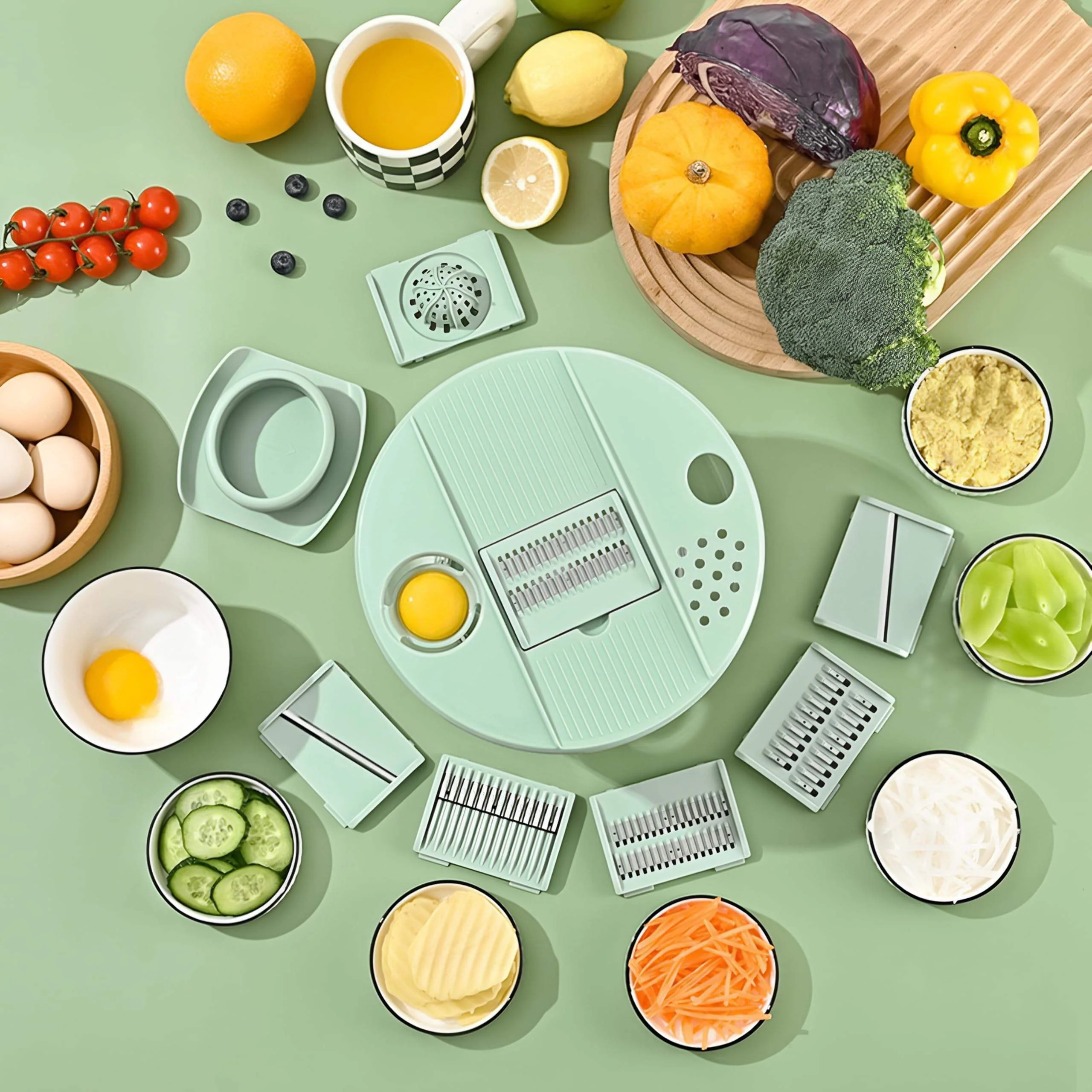 5-in-1 Manual Salad Spinner & Vegetable Prep Bowl - Image 2