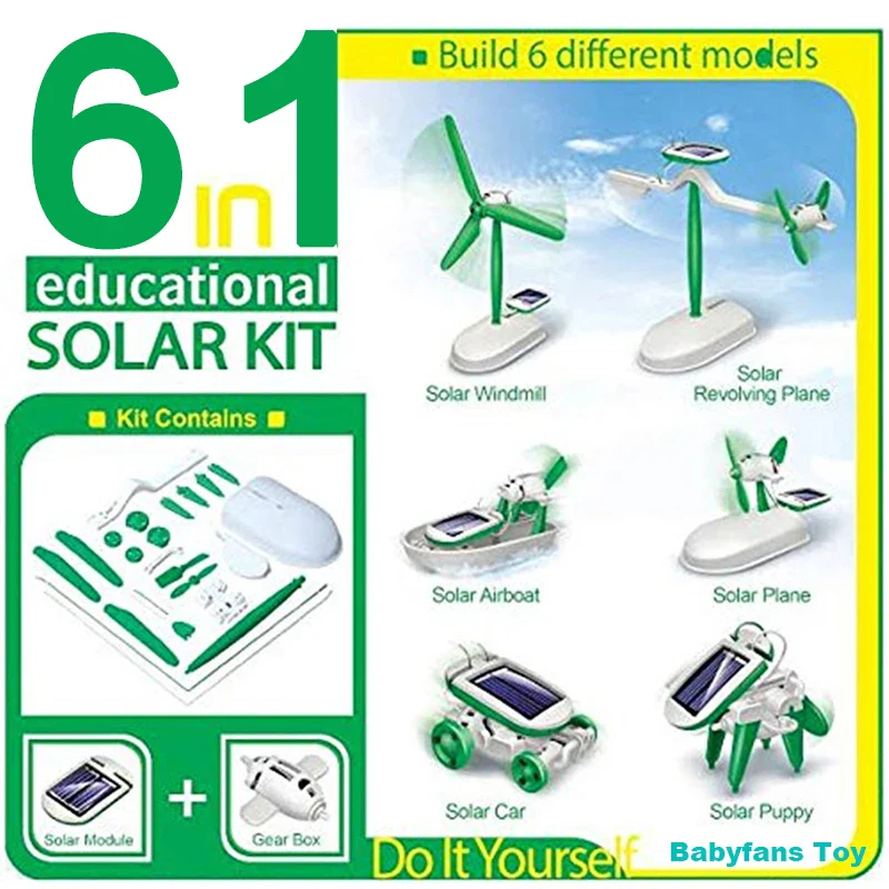 6-in-1 Solar Robot DIY Building Kit for Kids - Image 4