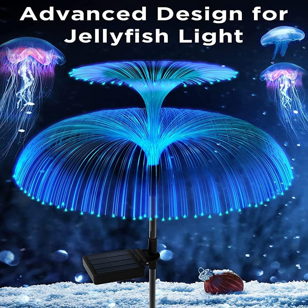 7-Color Changing Jellyfish LED Lamp – Luminous Christmas Outdoor Light - Image 3