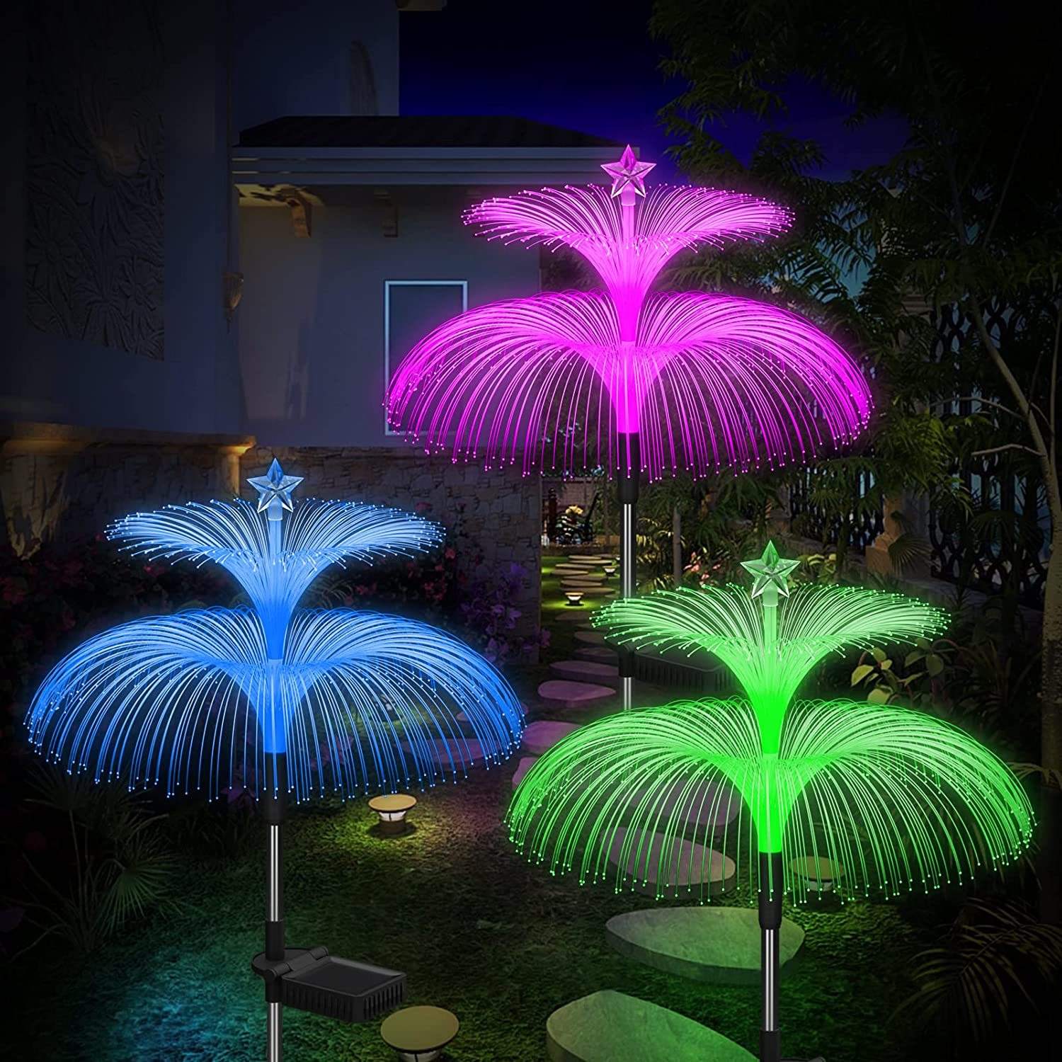 7-Color Changing Jellyfish LED Lamp – Luminous Christmas Outdoor Light - Image 5