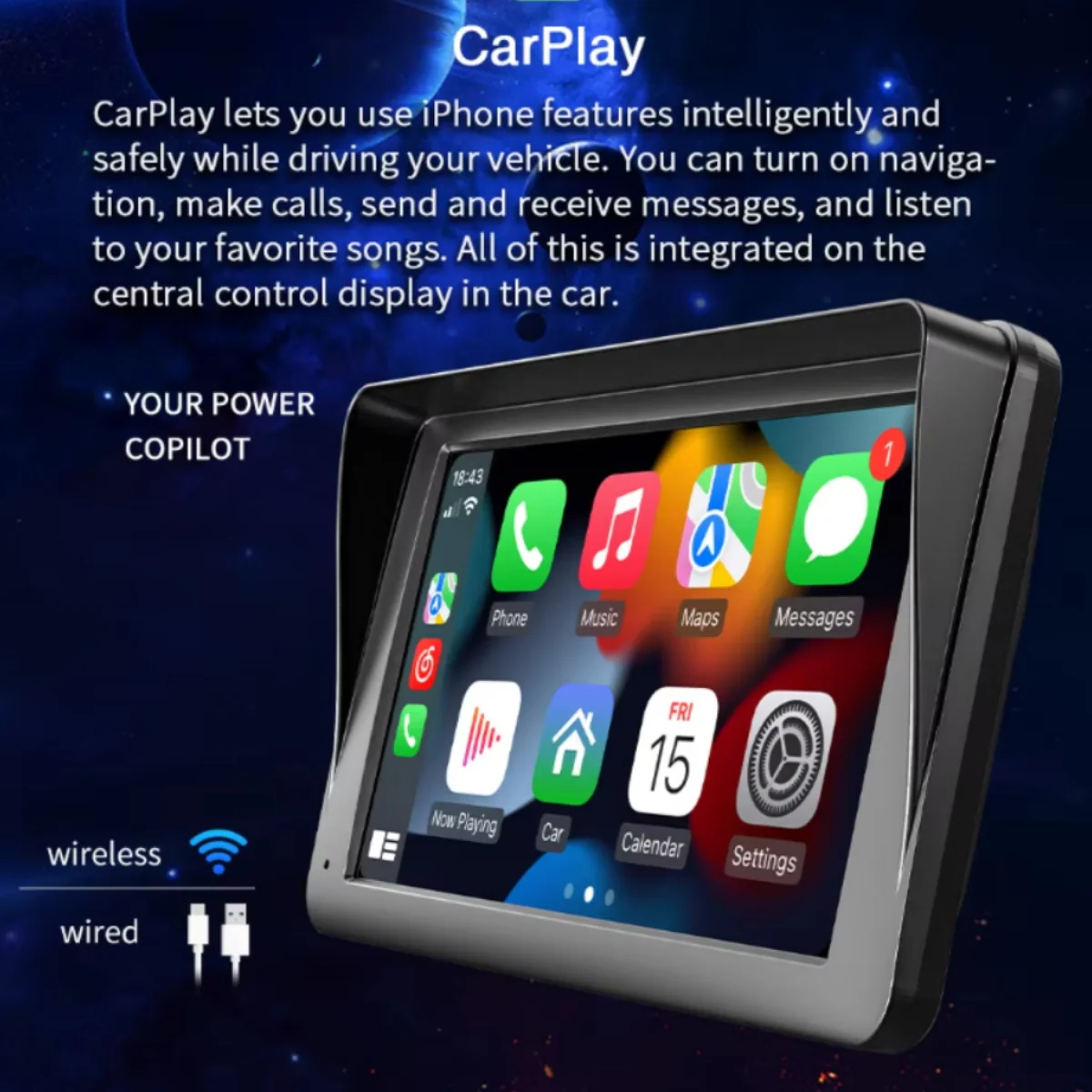 7-Inch Portable Touchscreen Car Multimedia Player with Wireless Connectivity - Image 4