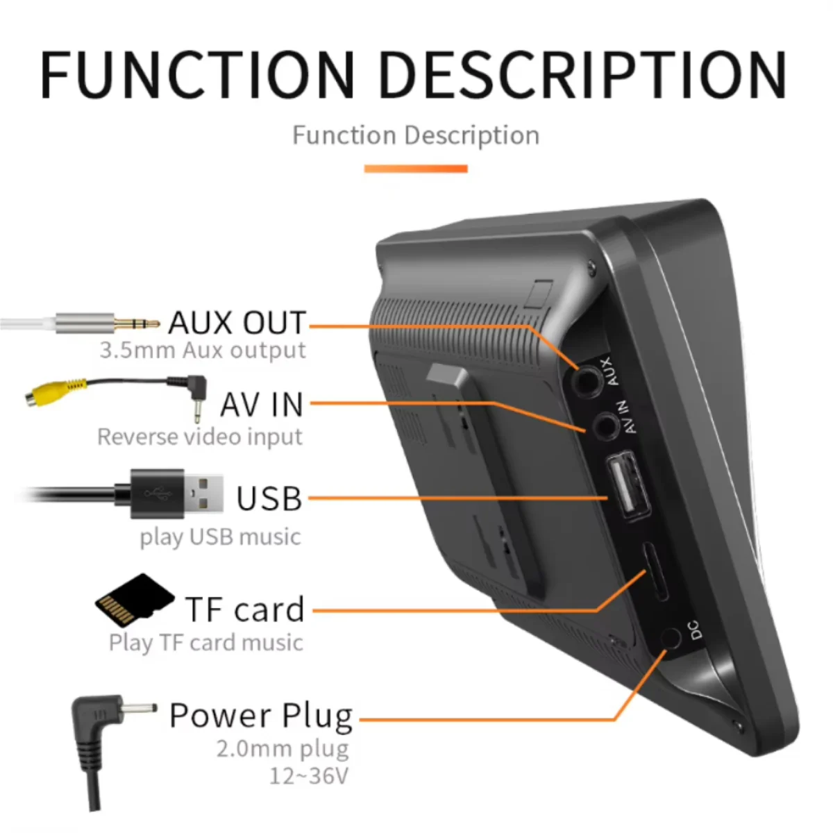 7-Inch Portable Touchscreen Car Multimedia Player with Wireless Connectivity - Image 9