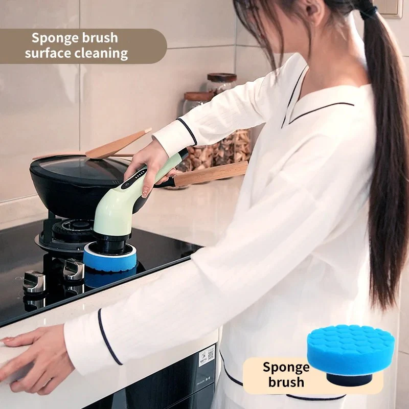9-in-1 Wireless Electric Cleaning Brush with Rotating Heads - Image 10