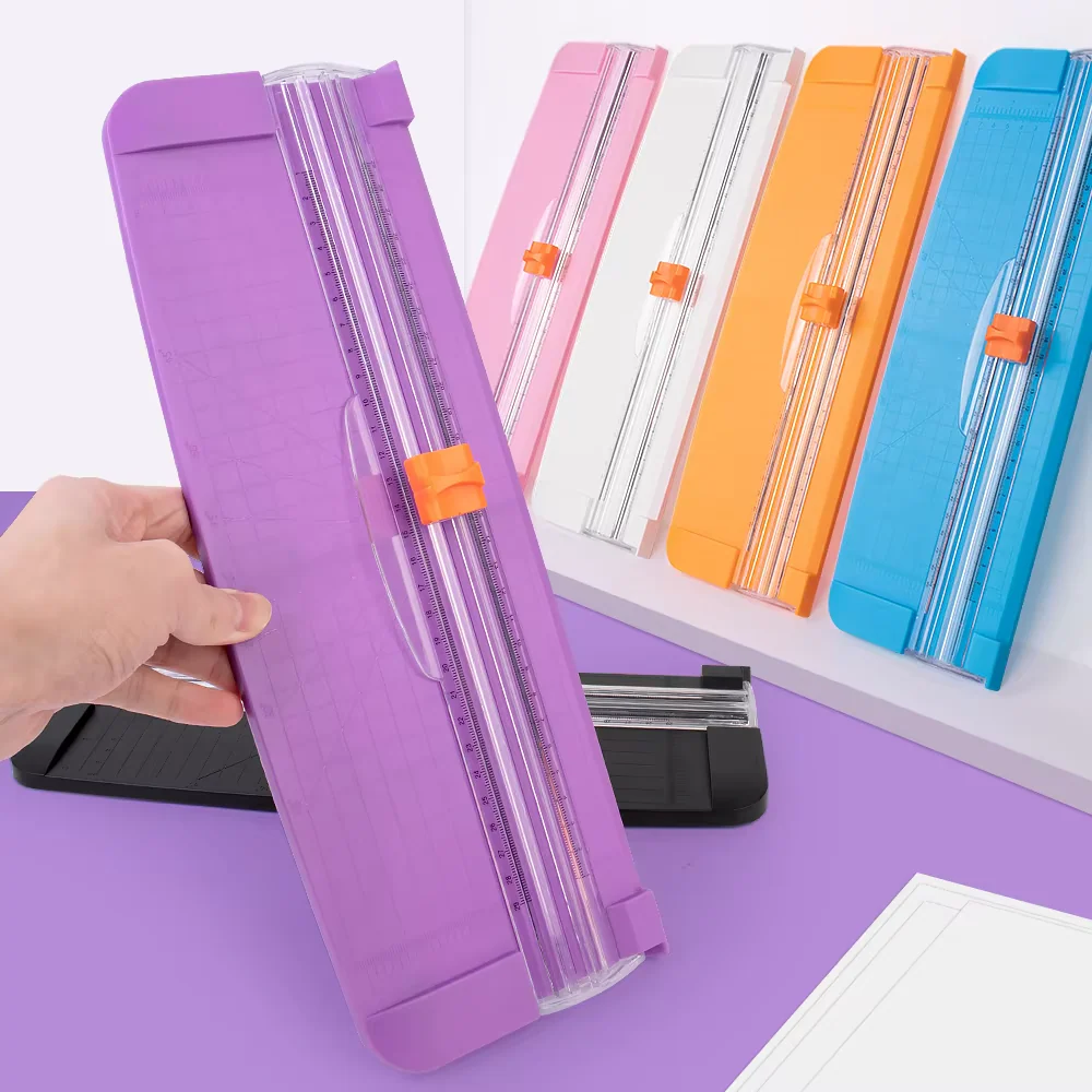 A4 Mini Manual Paper Trimmer - Portable Paper Cutter with Safety Blade for Office, School & Crafting - Image 2