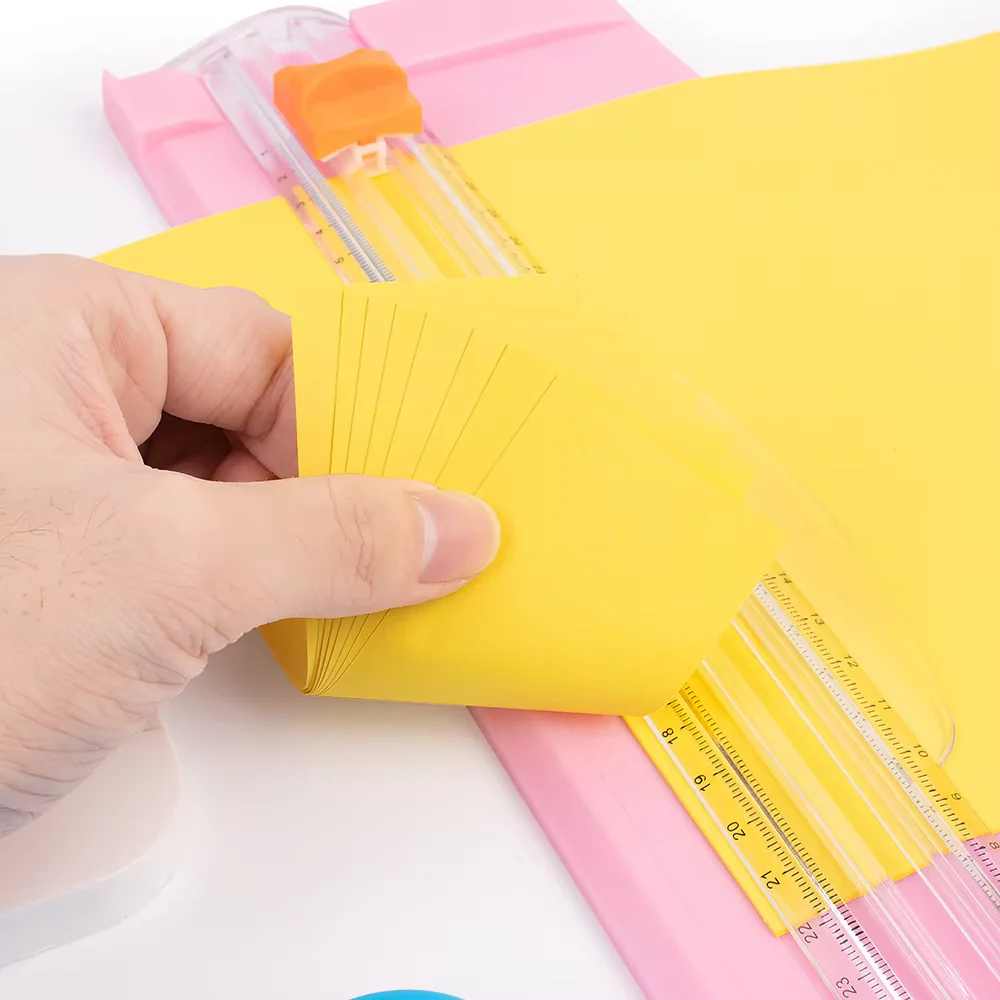 A4 Mini Manual Paper Trimmer - Portable Paper Cutter with Safety Blade for Office, School & Crafting - Image 3