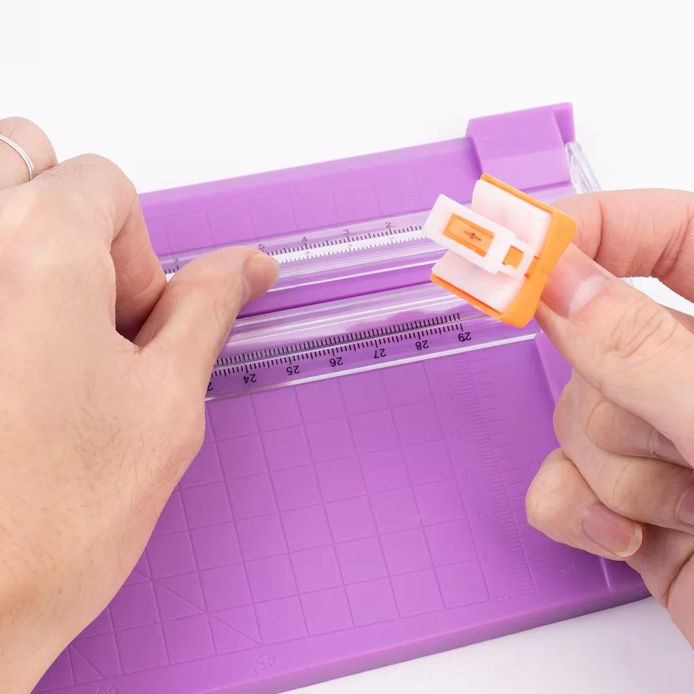 A4 Mini Manual Paper Trimmer - Portable Paper Cutter with Safety Blade for Office, School & Crafting - Image 4