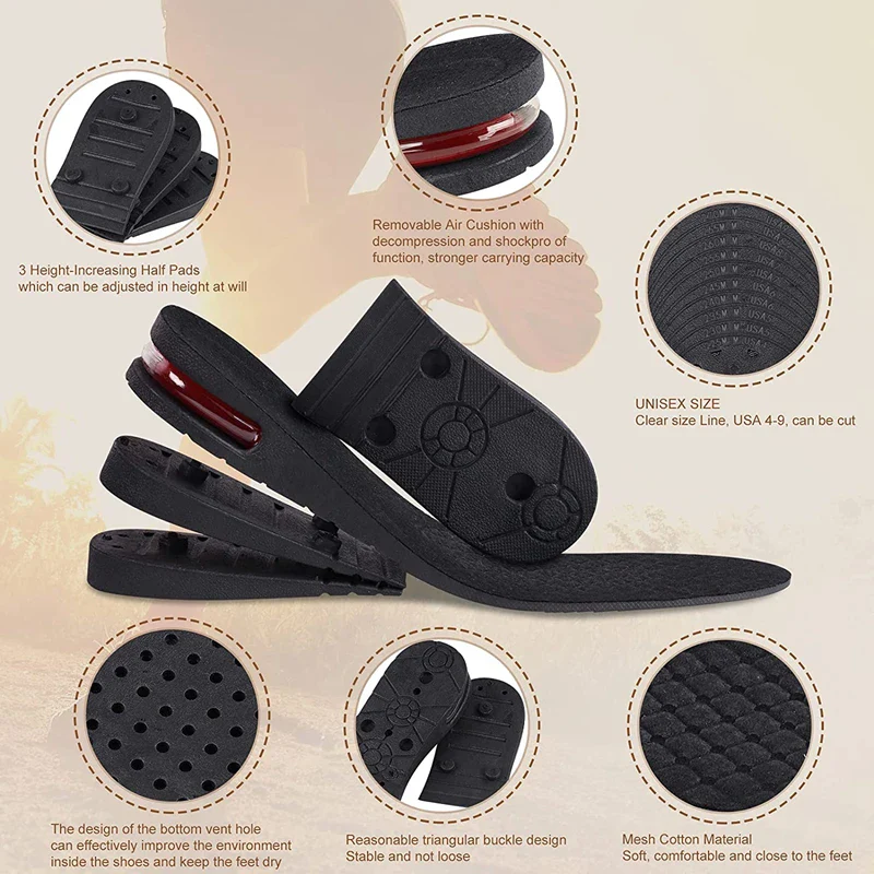 Adjustable Height Increase Insoles with Air Cushion - Image 4
