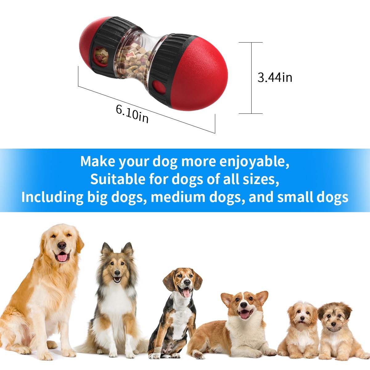 Adjustable Slow-Feed Treat Dispensing Dog Puzzle Ball - Image 2