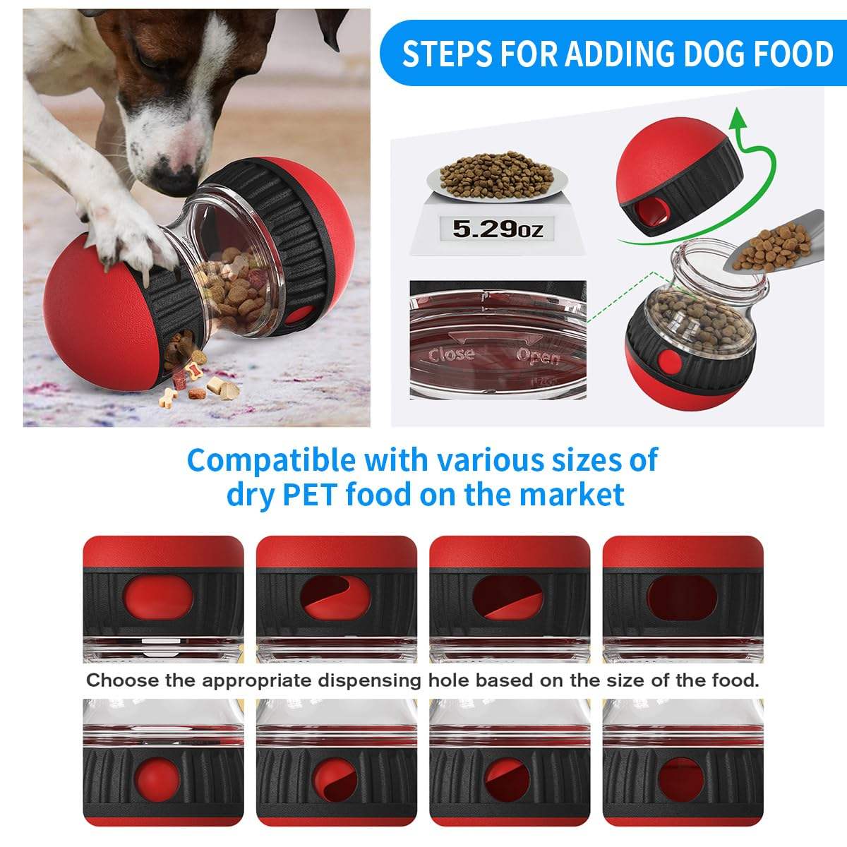 Adjustable Slow-Feed Treat Dispensing Dog Puzzle Ball - Image 3