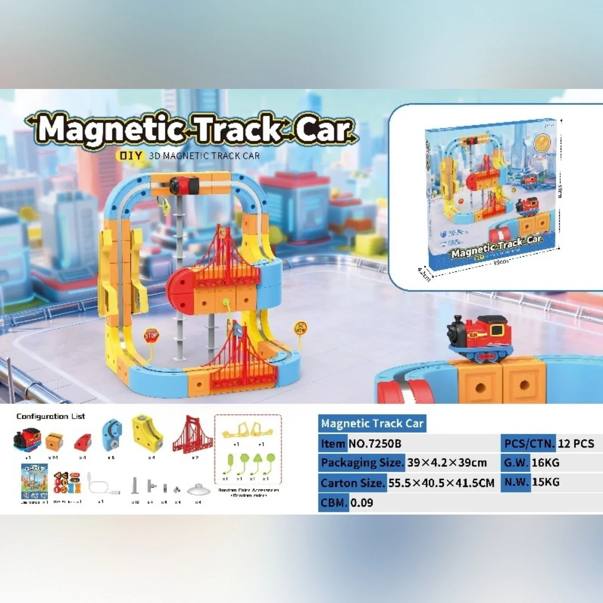 Anti-Gravity Magnetic Track Set – STEM Electric Railway Building Kit for Kids - Image 8