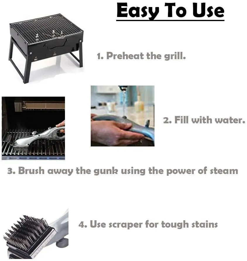 BBQ Grill Steam Cleaning Brush - Image 2