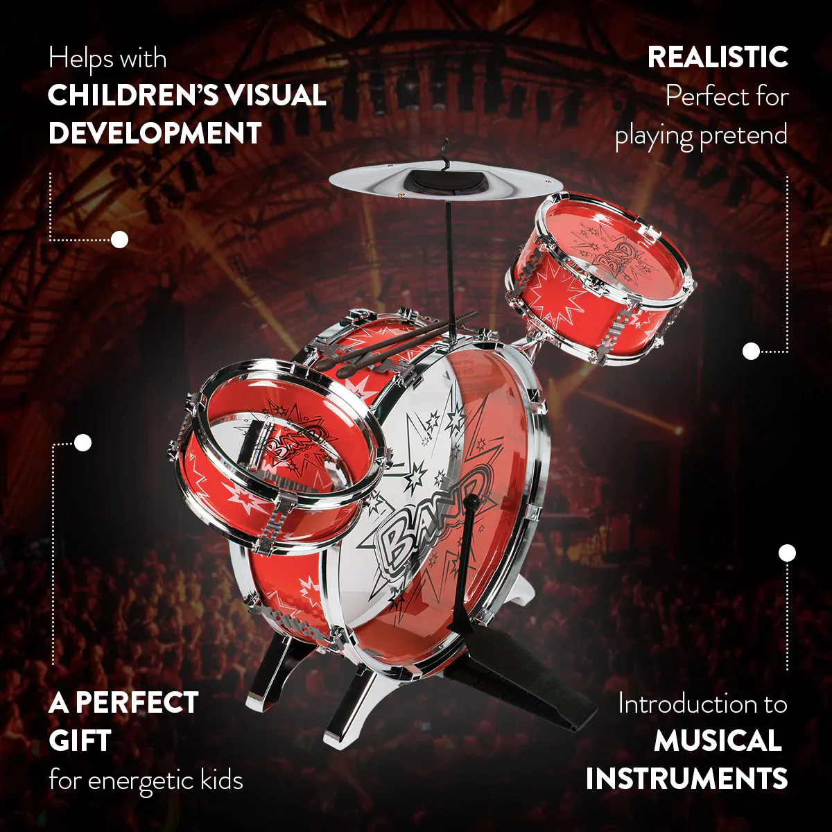 Big Band Kids Drum Set – Complete Beginner Drum Kit - Image 4