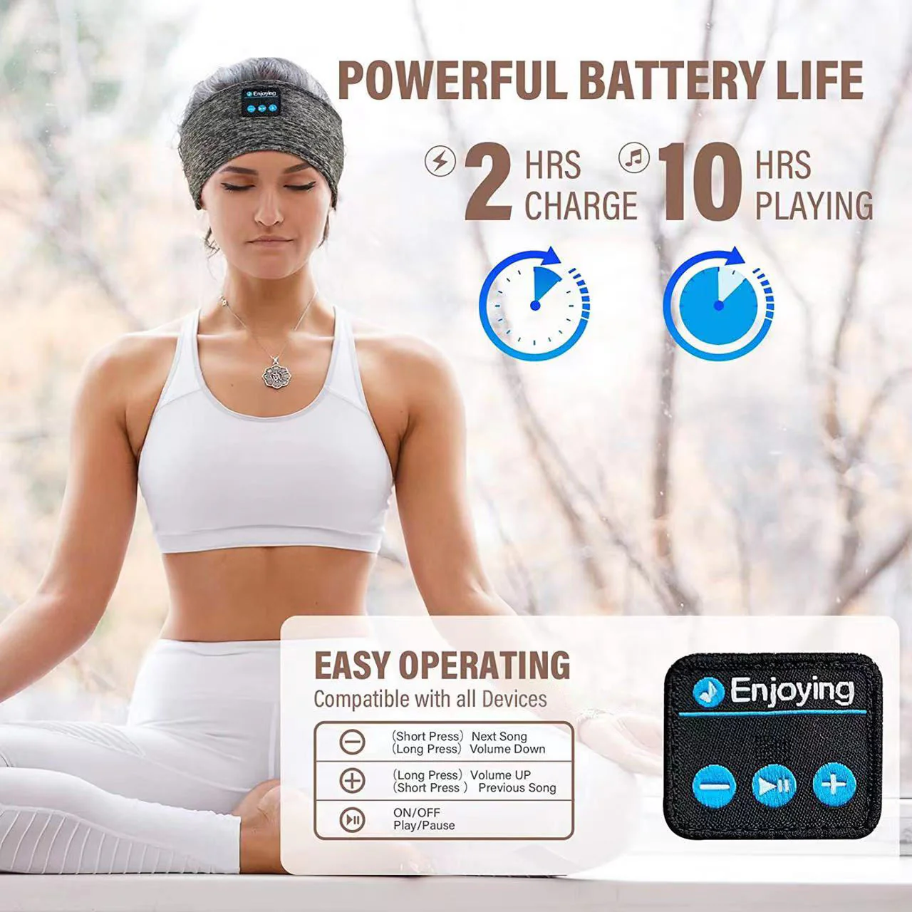 Bluetooth Sleeping Headband with Wireless Earphones - Image 5