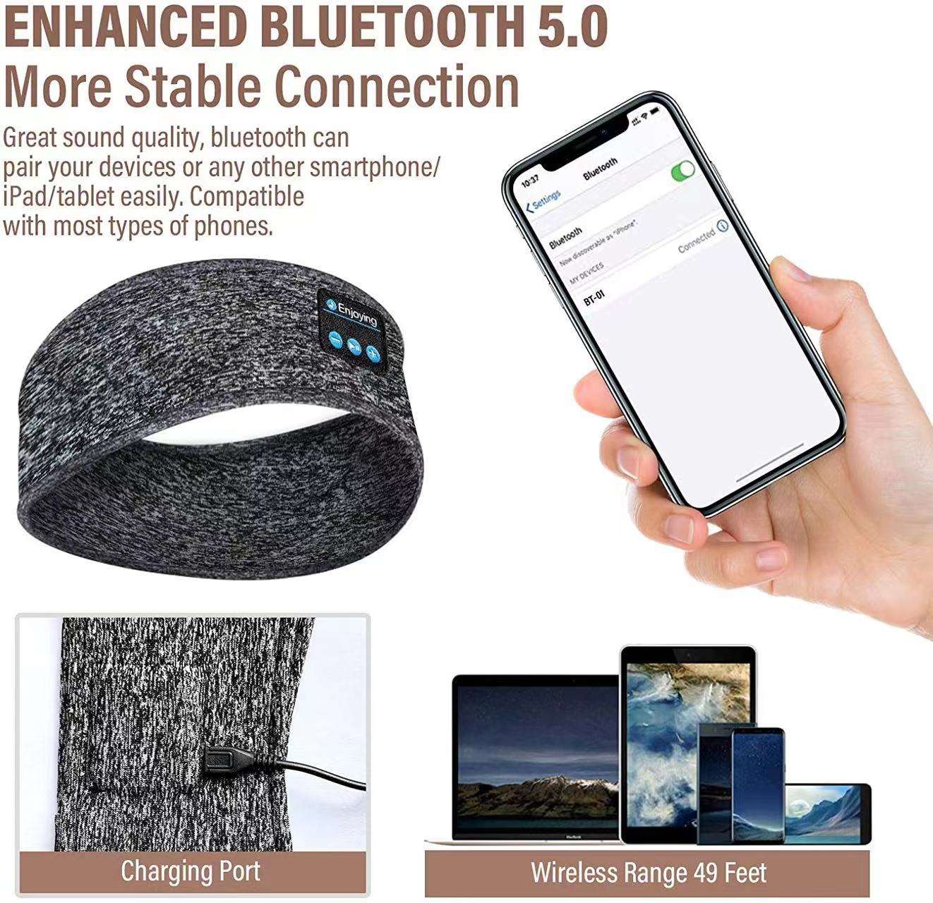 Bluetooth Sleeping Headband with Wireless Earphones - Image 7