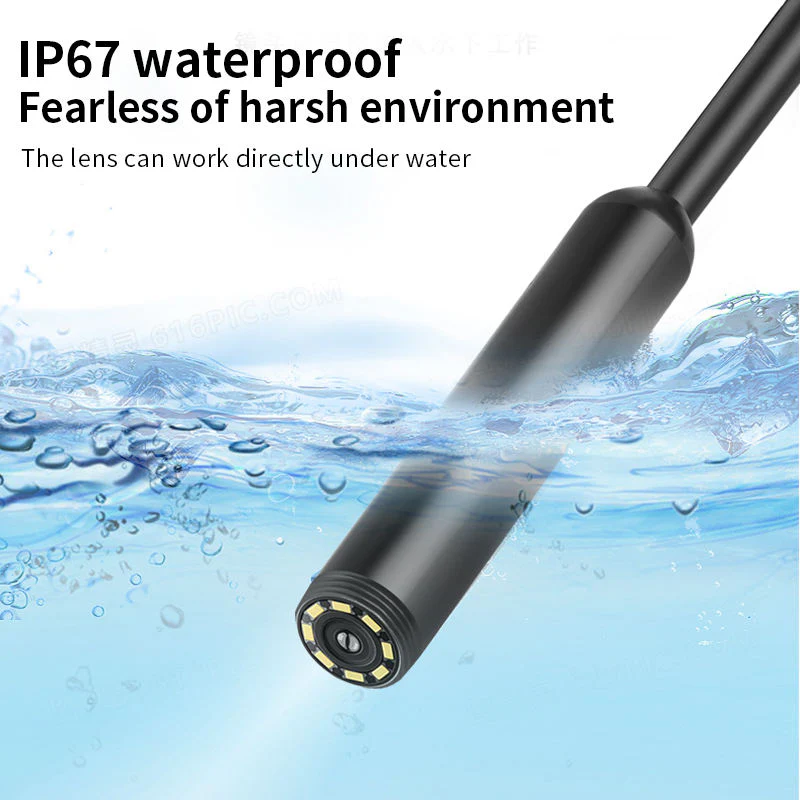 Borescope Camera 3-in-1 USB Type-C Endoscope β 1080P HD 8mm Inspection Camera, IP67 Waterproof Snake Camera for Android, Windows & Mac - Image 5