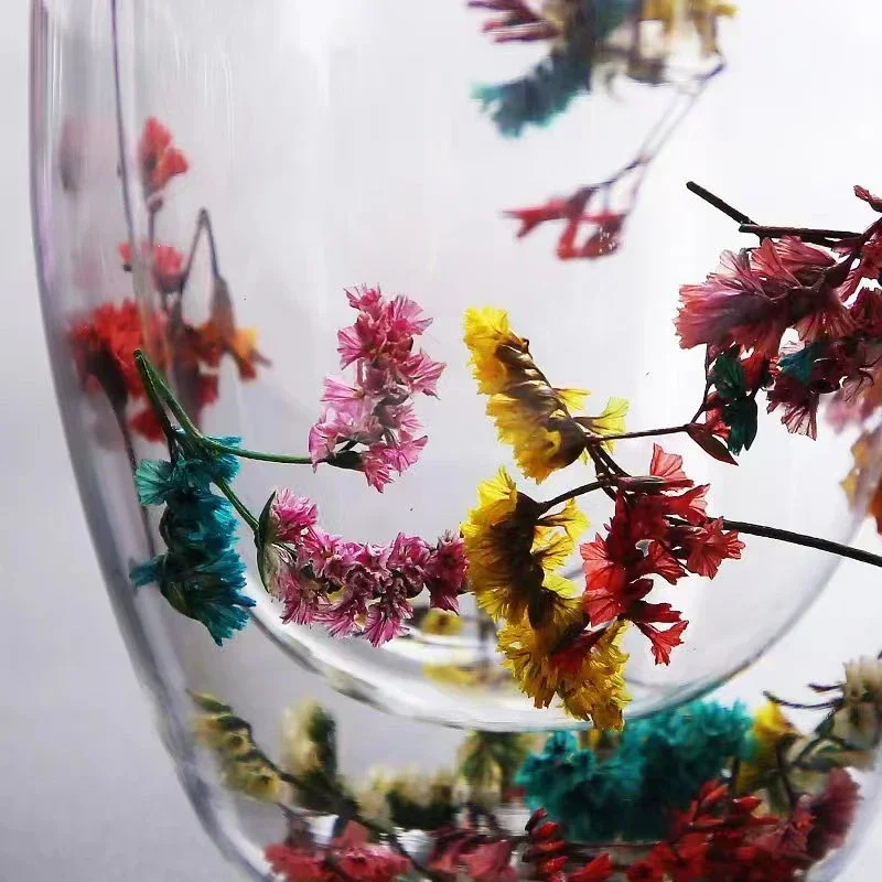 Botanical Double-Walled Dried Flower Glass Mug - Image 5